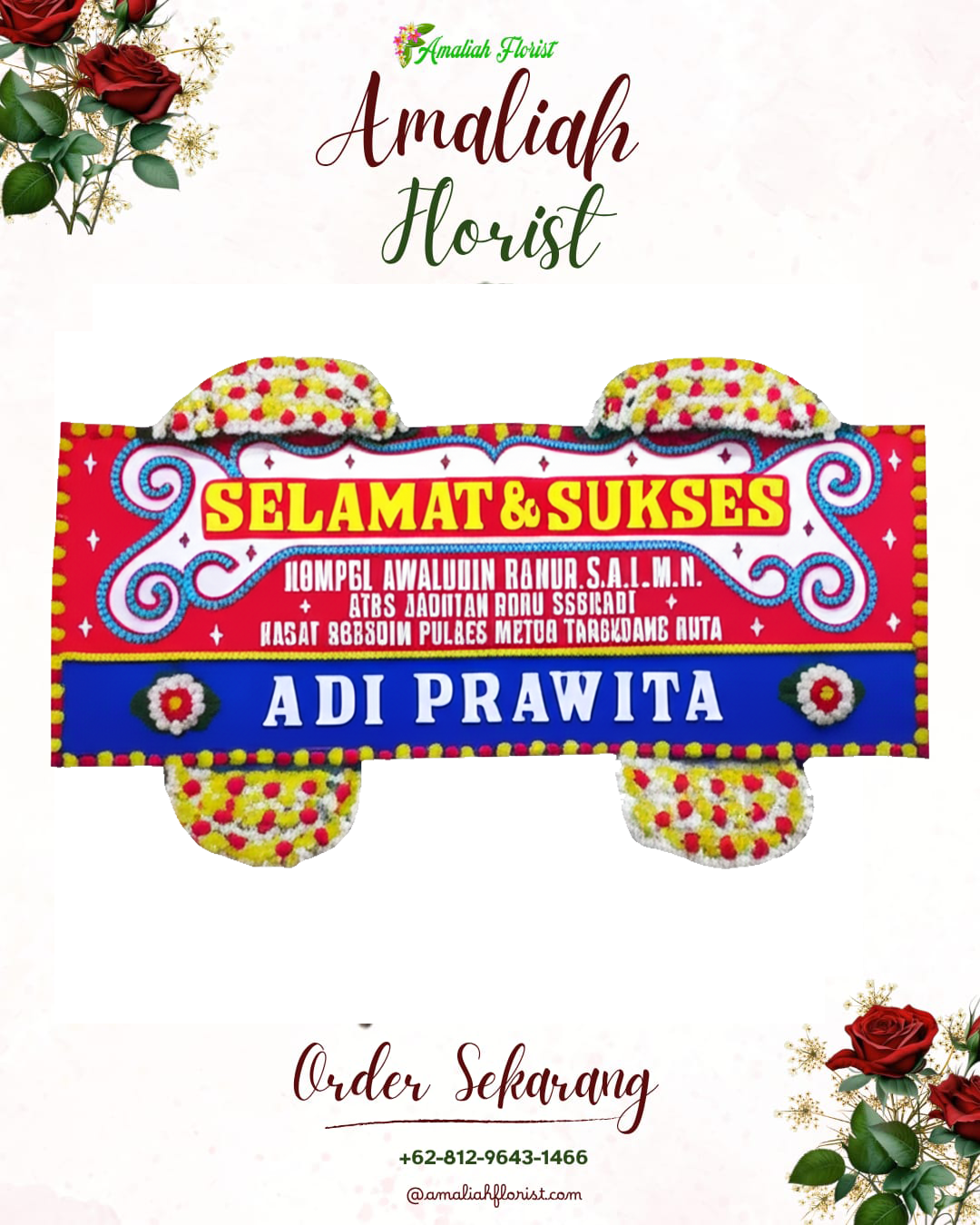 Papan Bunga Ucapan Selamat Batuceper